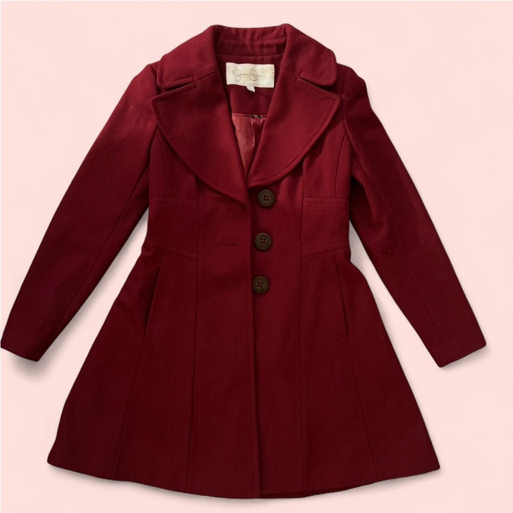 Jessica Simpson red coat